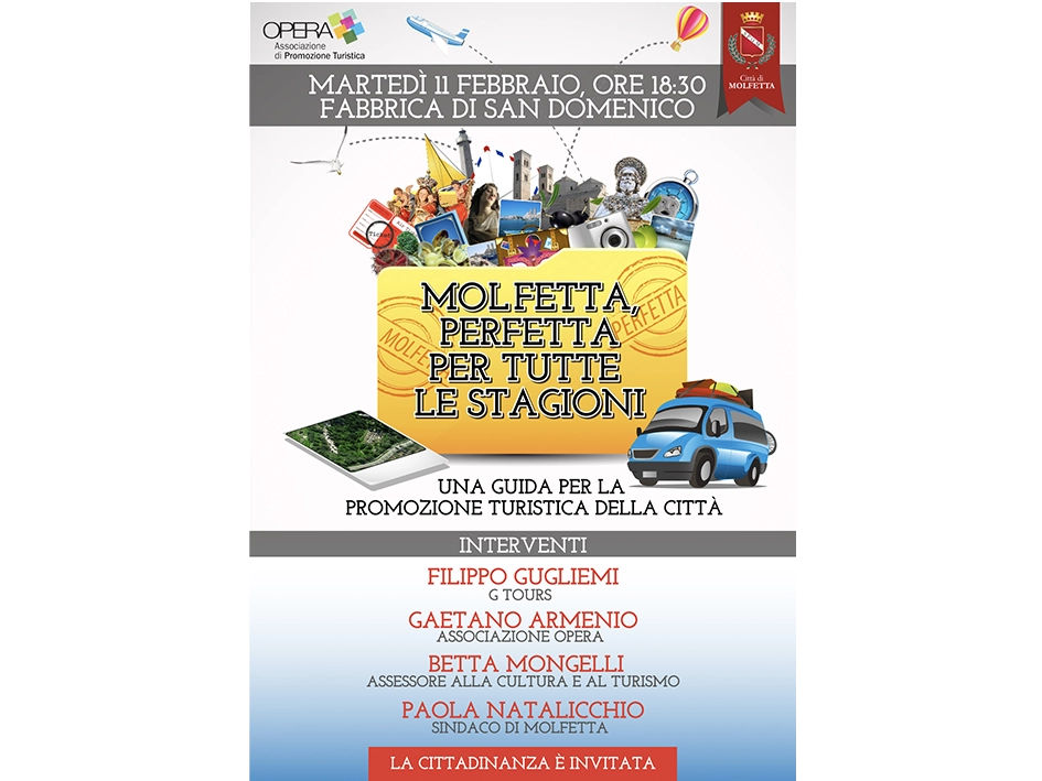 11 febbraio 2014 / fabbrica san domenico / molfetta /presentazione alla città e agli operatori turistici del prodotto turistico visitmolfetta.it