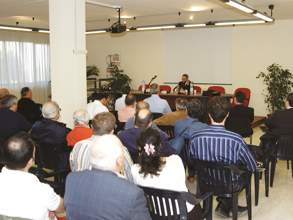 multiservizi hall / entrepreneurs from the industrial area meet the commander of the carabineri Dr Vincenzoni