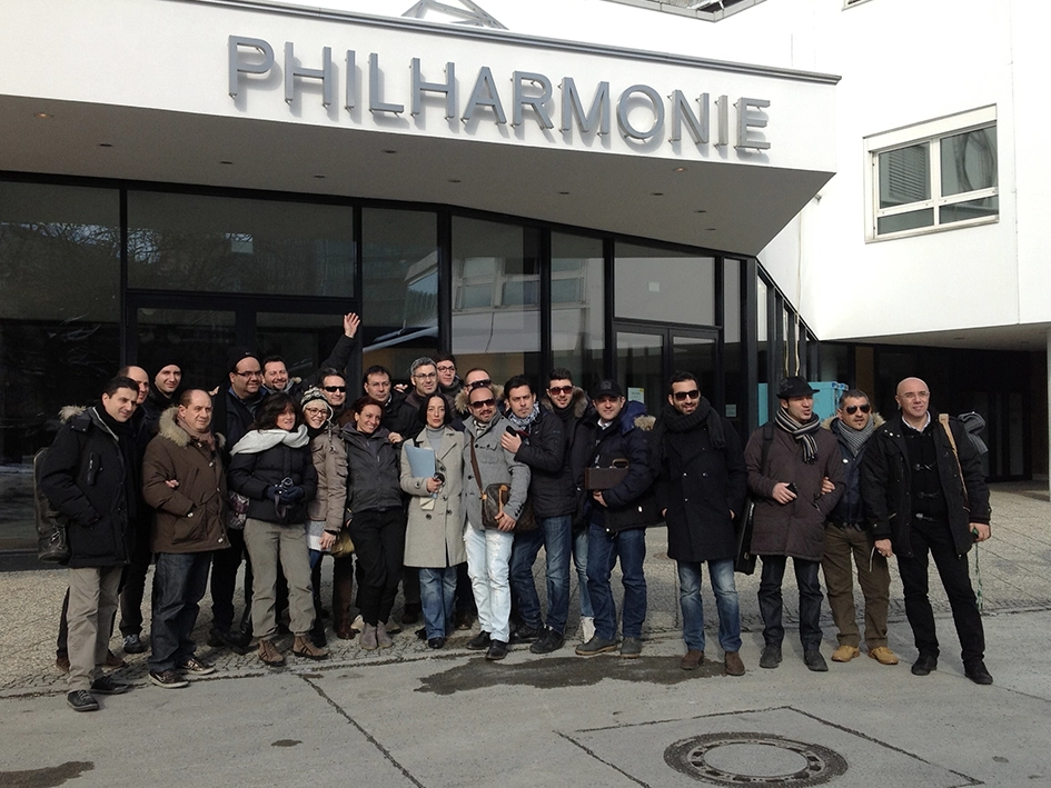 Berlino 2013 / Philarmonie / la banda di ruvo di puglia con il maestro pino minafra e il gruppo musicale delle faraualla