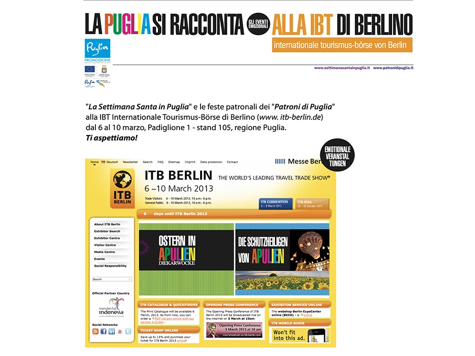 Berlino 2013 / layout della comunicazione