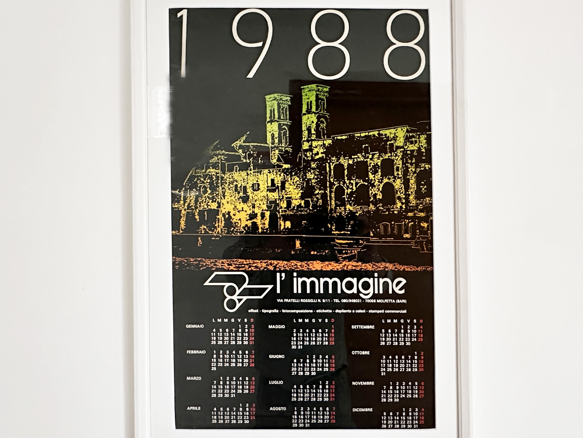 Molfetta  1988 / il primo calendario stampato in serigrafia