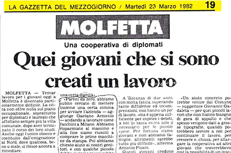 The daily newspaper La Gazzetta del Mezzogiorno / 1982